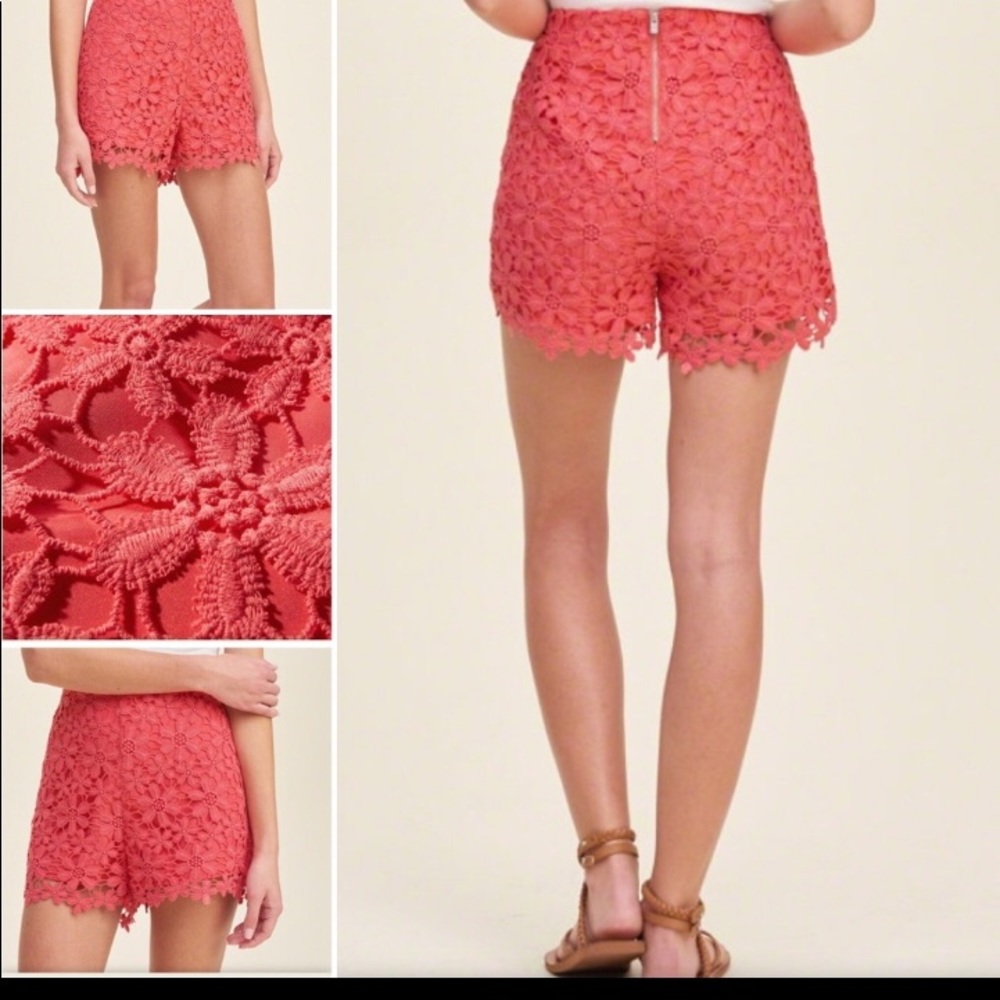 Hollister floral lace shorts size 5